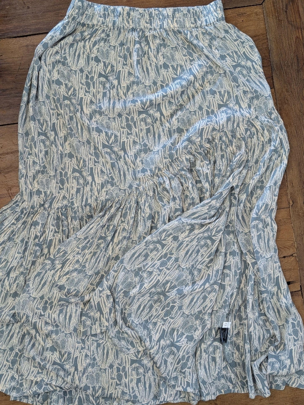 Rock & Roll Denim 2 Piece Cactus 🌵 Print Skirt And Top Medium - Picture 4 of 7